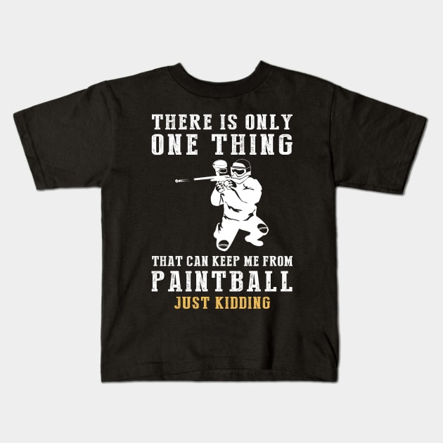 Paintball and Playful Banter - Unleash the Humorous Shots! Kids T-Shirt by MKGift